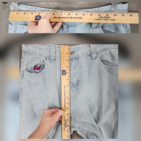 Polar Skate Co Big Boy Wide Leg Jean L Men High Rise Lt Blue Baggy 90s Y2K 31x29 - Picture 4 of 13